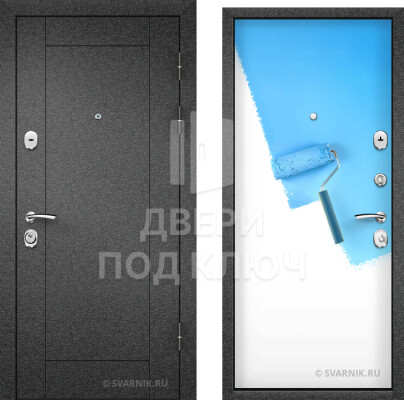 Стальная входная дверь в коттедж под покраску ДПК-12888